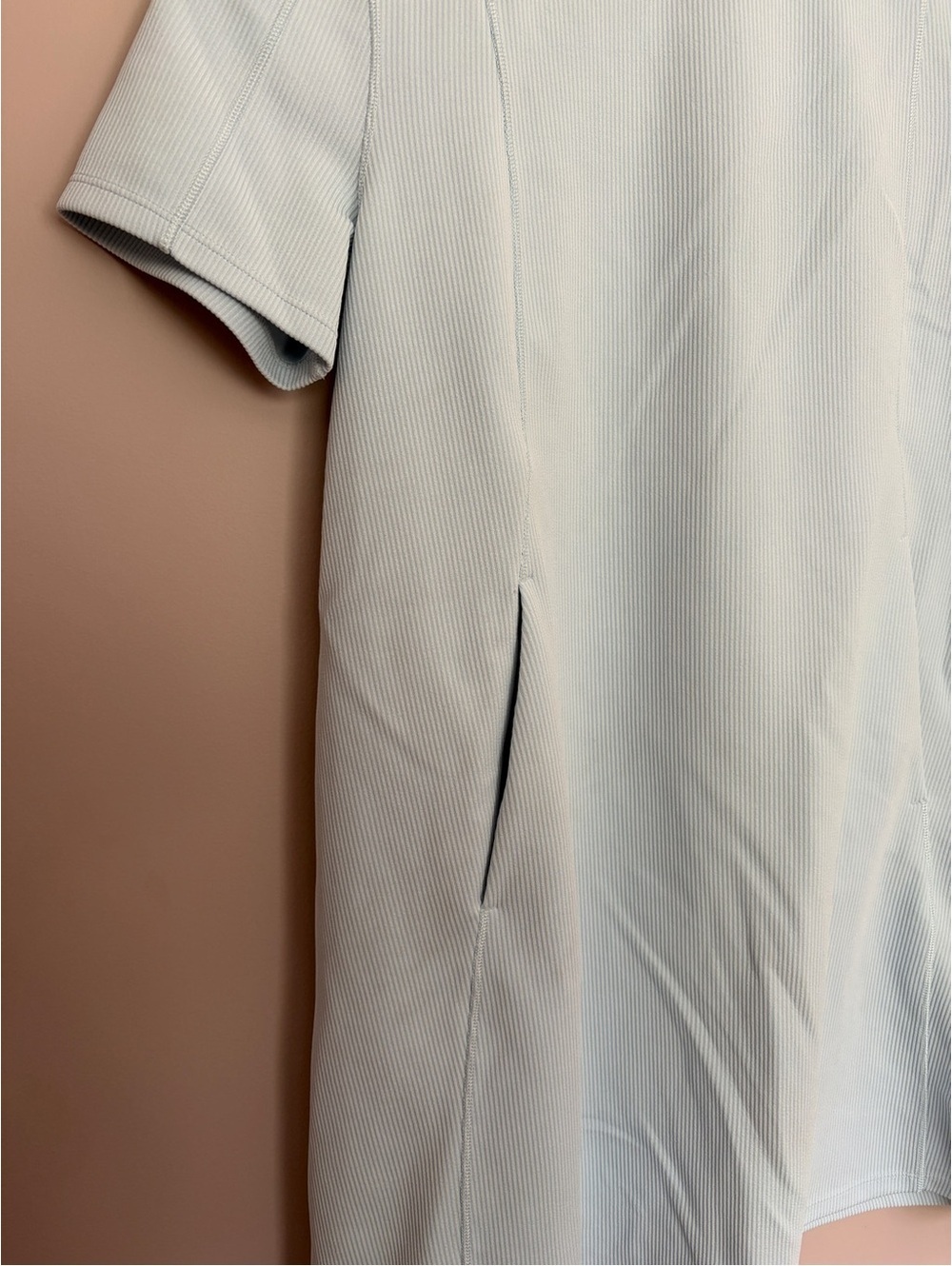 Lululemon Ribbed Softstreme T-Shirt Dress Powder Blue Size 6 - Picture 4 of 7